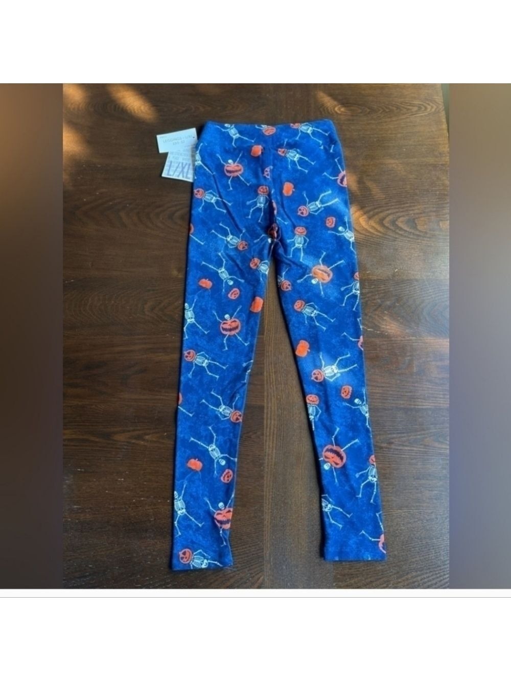 LuLaRoe Kids Girls Large Pumpkin Skeleton Halloween Leggings NWT